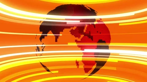 Graphical Modern Digital World News Studio Background. Stock Footage 257975588