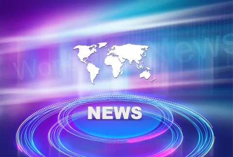 Graphical news background with 3d  platform 스톡 일러스트