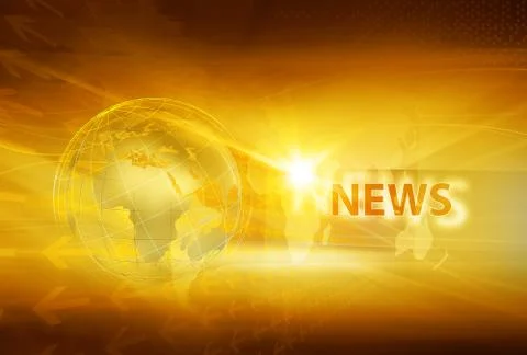 Graphical News Background with World Map Stock Illustration