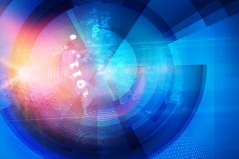 Graphical news studio background with digital binary codes concept series Stock Illustration