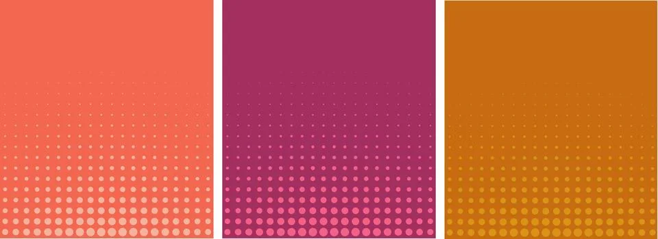Graphical pink orange gradient in halftone style Stock Illustration