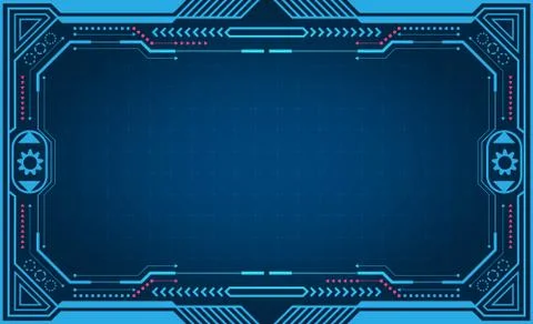 Graphical presentation computer panel, frame, control technology display. ill Stock Illustration