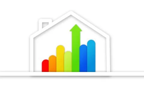 Graphical presentation of energy efficient house Stock Illustration