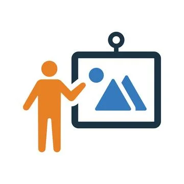 Graphical Presentation icon. Stock Illustration