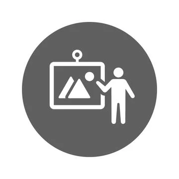 Graphical Presentation icon. Stock Illustration