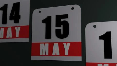 Graphical representation calendar diagonal position with pages 14 15 and 16 Stock Illustration