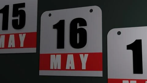 Graphical representation calendar diagonal position with pages 15 16 and 17 Stock Illustration