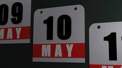 Graphical representation calendar diagonal position with pages 09 10 and 11 Stock Illustration