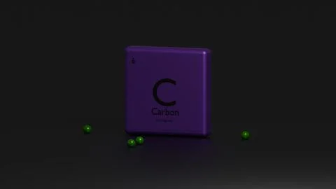 Graphical representation carbon chemical element Stock Illustration