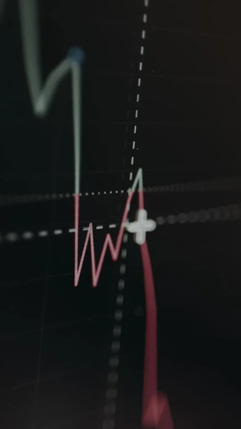 Graphical representation of data with a downward trend Stock-Footage 329763906