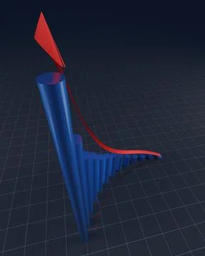 Graphical representation of profit increase Stock Illustration