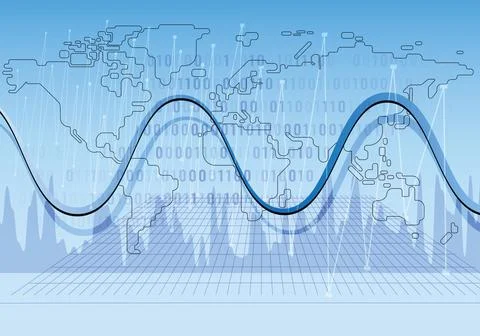 Graphical representation of technology Stock Illustration
