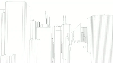 Graphical skyline view Stock Footage 10925964