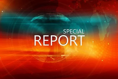 Graphical Special Report Background with Earth Globe in Background Concept 库存插图