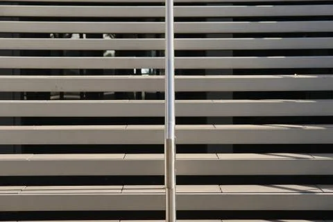 Graphical structural view of an outdoor concrete staircase with the handrail Stock Photos