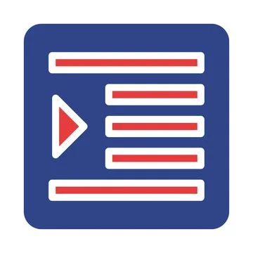 Graphical symbol depicting structured information with a navigation element 스톡 일러스트