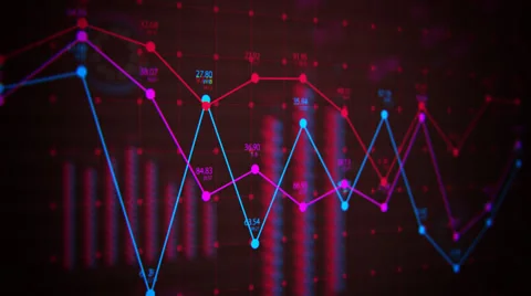 Graphical User Interface, Active Graph Charts Stock Footage 43389914