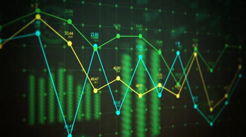 Graphical User Interface, Active Graph Charts Stock Footage 43389919