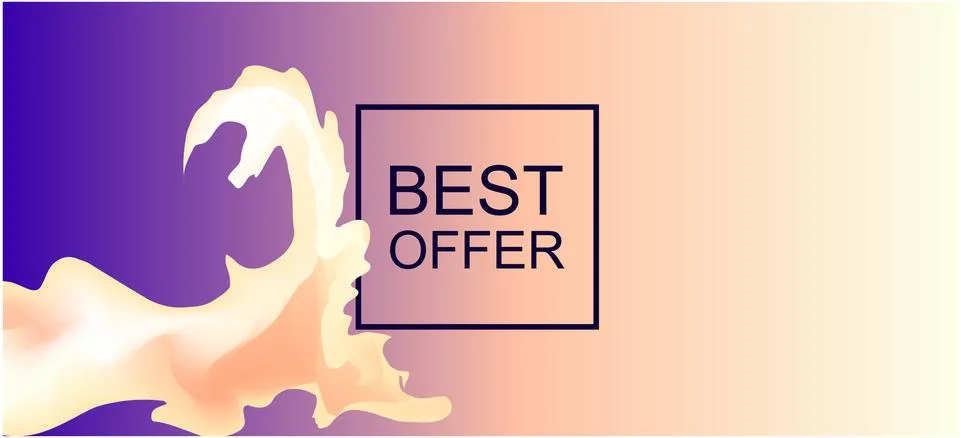 Graphical user interface for best offer, website design Stock Illustration