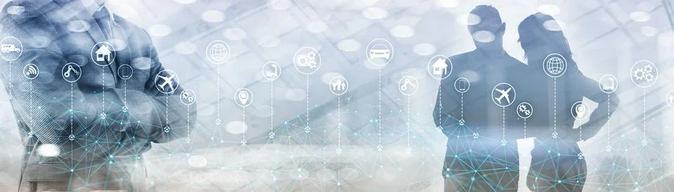 Graphical user interface concept. Artificial Intelligence. Internet of Things Stock Photos