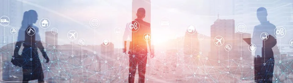 Graphical user interface concept. Artificial Intelligence. Internet of Things Stock Photos