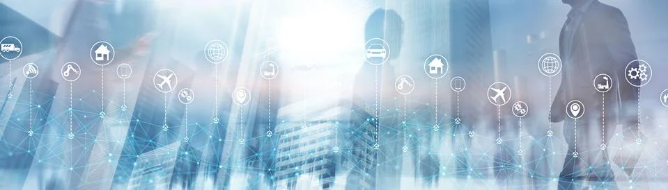 Graphical user interface concept. Artificial Intelligence. Internet of Things Stock Photos