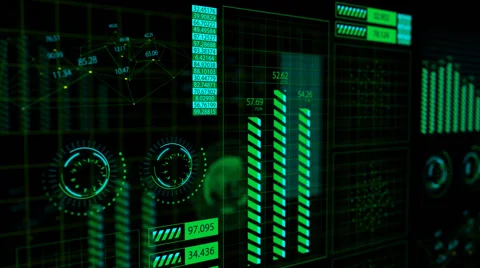 Graphical User Interface, Futuristic Screen GUI Stock Footage 43389786