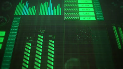 Graphical User Interface, Futuristic Screen GUI Stock Footage 43389931