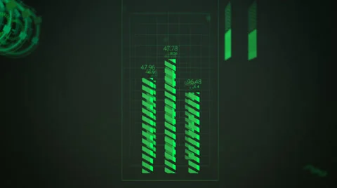 Graphical User Interface, Futuristic Screen GUI Stock Footage 44303862