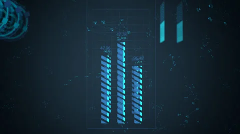 Graphical User Interface, Futuristic Screen GUI Stock Footage 44303994