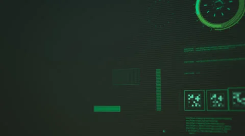 Graphical User Interface, Futuristic Screen GUI Stock Footage 44305035