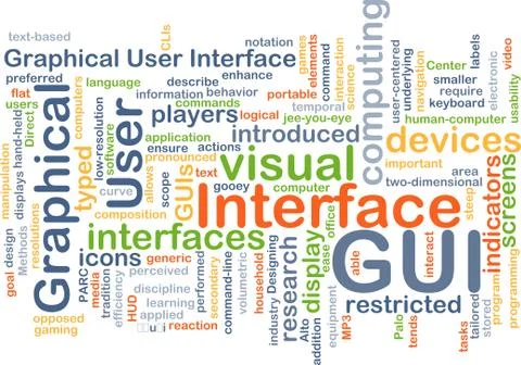 Graphical user interface GUI background concept Stock Illustration