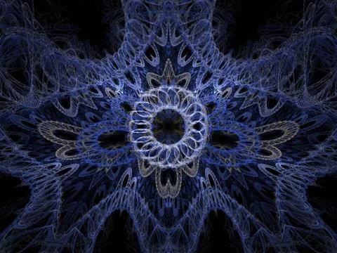 Graphics abstract texture. Computer rendered background. 3D fractal. Intricat Stock Illustration