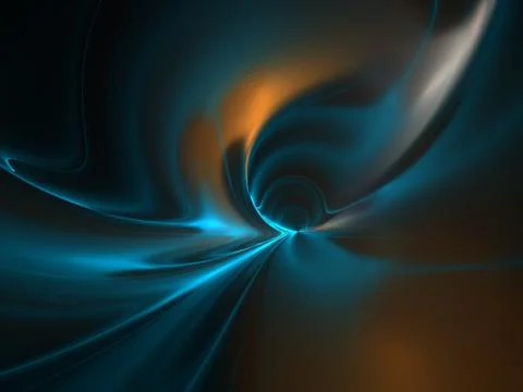 Graphics abstract texture. Computer rendered background. 3D fractal. Blue and Stockillustratie