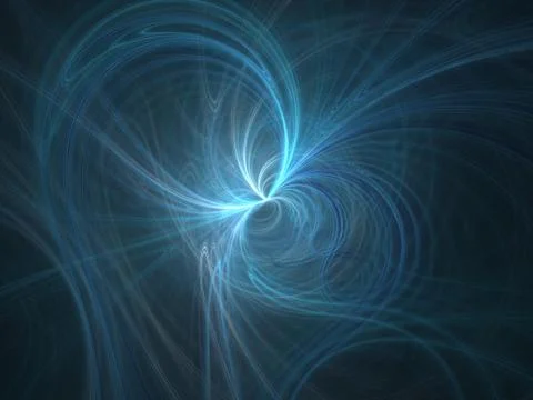 Graphics abstract texture. Computer rendered background. 3D fractal. Blue lig Illustrazione stock