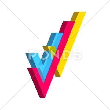 Graphics and volumetric colored ticks combined into a single figure Stock Illustration