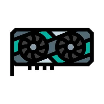 Graphics card computer hardware component for gaming Stockillustratie