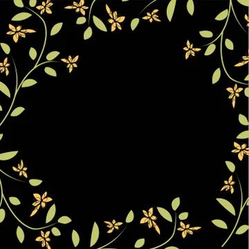 Graphics card flowers Stock Illustration