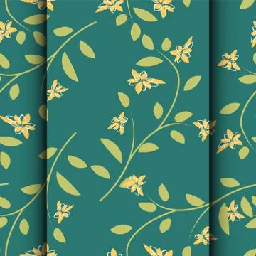Graphics card flowers Stock Illustration