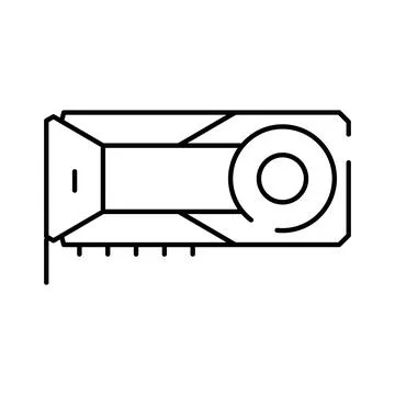 Graphics card icon for computer hardware concept Stock Illustration