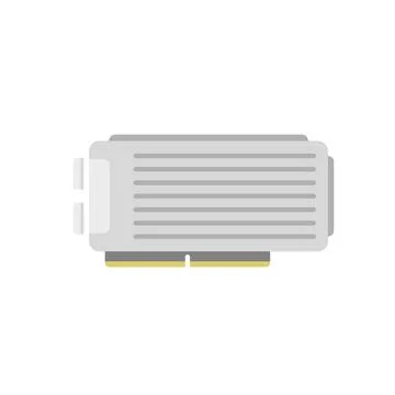 Graphics card icon flat vector. Video graphic Stock-Illustration