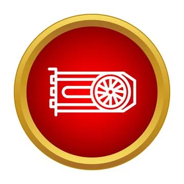 Graphics card icon representing computer hardware component technology Stock Illustration