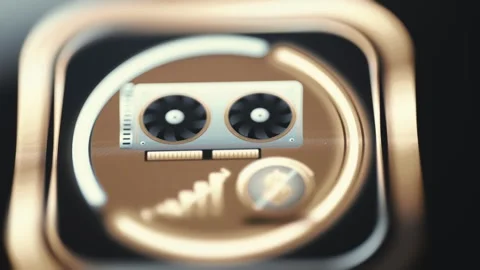 Graphics Card Paired With Growth Chart And Dollar Coin 4K Видео 341336834