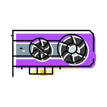 Graphics card processing digital data for computing 스톡 일러스트