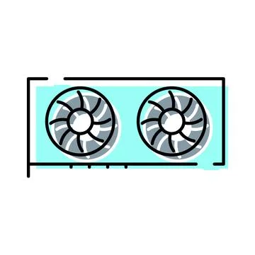Graphics card processing unit computer component technology icon Stock-Illustration