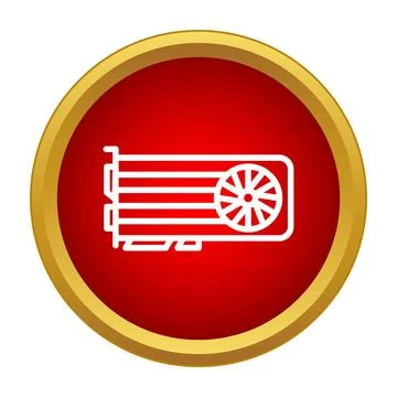 Graphics card technology icon representing computer hardware component Stock-Illustration
