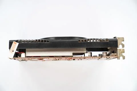 Graphics card on white background. device that transforms graphic image stored Stock Photos