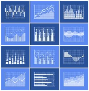 Graphics Collection Blue Vector Illustration Stock Illustration