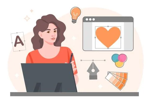 Graphics day concept Illustrazione stock