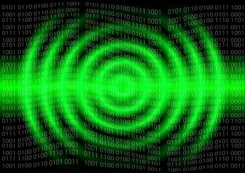 Graphics design binary numeral system background Stock Illustration